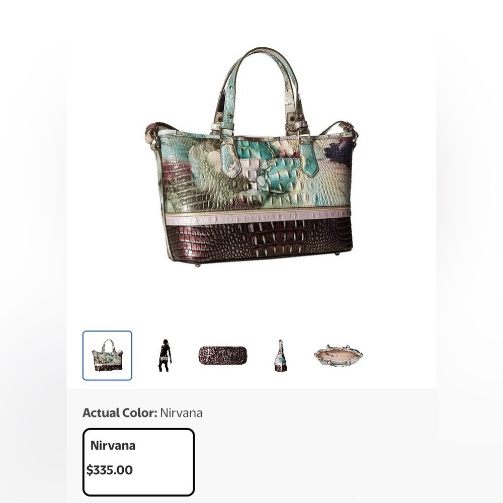 NWOT Brahmin Jasper Mini Asher Nirvana Handbag/Satchel/Crossbody Purse - Picture 16 of 16